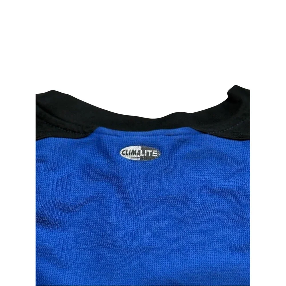 Vintage Y2K 2004 Adidas 3 Stripe Climalite Performance Jersey Blue Black White M